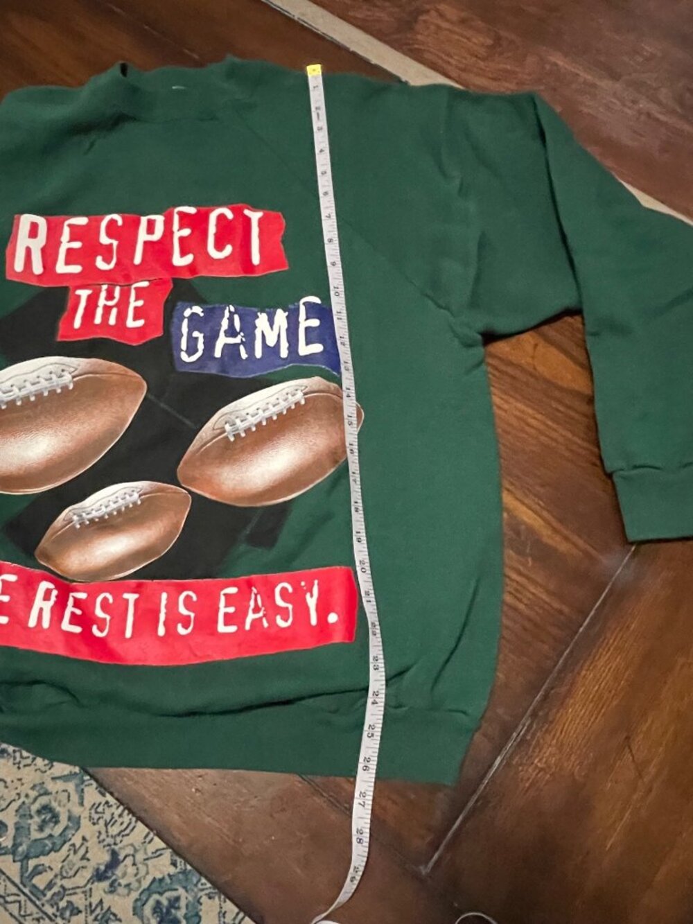 Hanes Activewear Football Respect the Game Graphic Crewneck Sweatshirt NFL XL - Picture 5 of 9